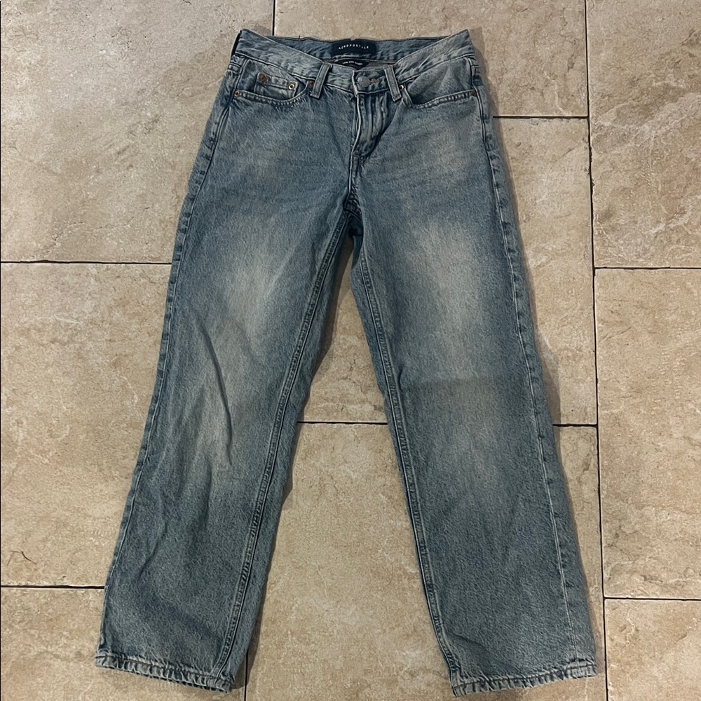 Aeropostale Youth Girl Straight Low Rise Baggy